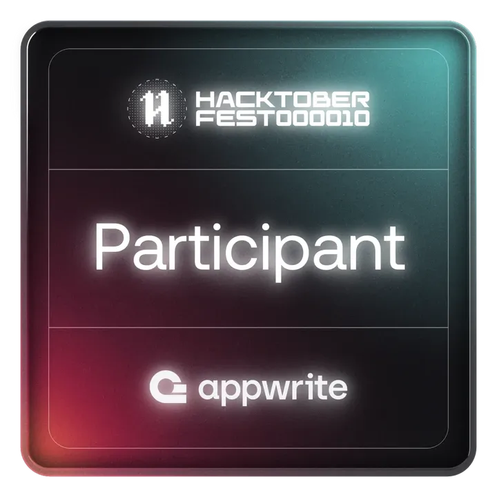 Appwrite Hacktoberfest 2023 Participation Badge
