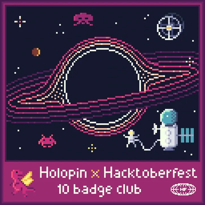 Holopin x Hacktoberfest: 10 Badge Club